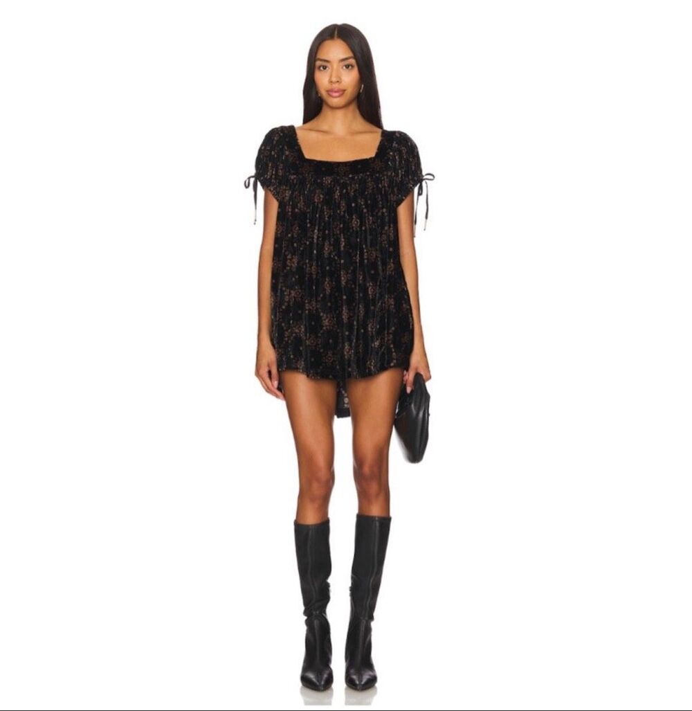 Free People Velvet‎ Summer Camp Tunic Dress Size XS NWT